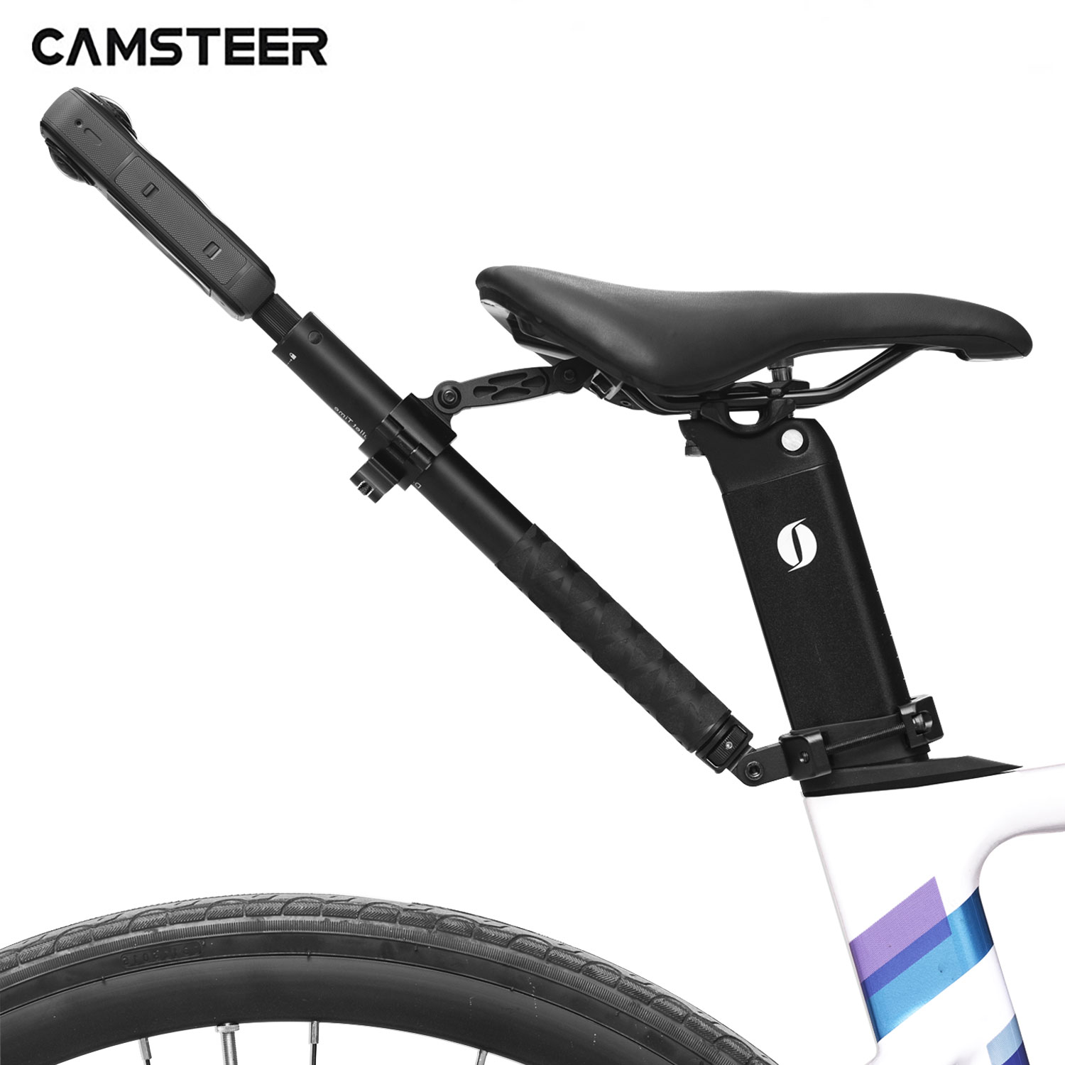 Drone Camera Action - Camsteer Premium Fahrrad-Sitzhalterung für die Dritte-Personen-Ansicht,